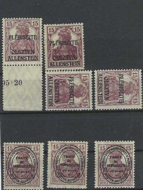 Tutti i francobolli: DEUTSCHES REICH ALLENSTEIN * – Usato da Dintikon venduto da bonita099