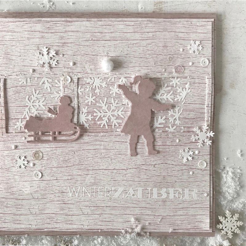 Schablonen: KINDER IM WINTER STANZSCHABLONE – Neu und originalverpackt aus Affoltern am Albis von scrapbooking 1