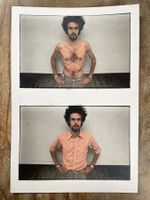 Alex Kayser. Double portrait. Tirage argentique colorisé.