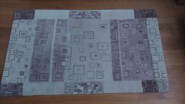 WollTeppich, Kurzflor, Beige/Braun, 90x160cm