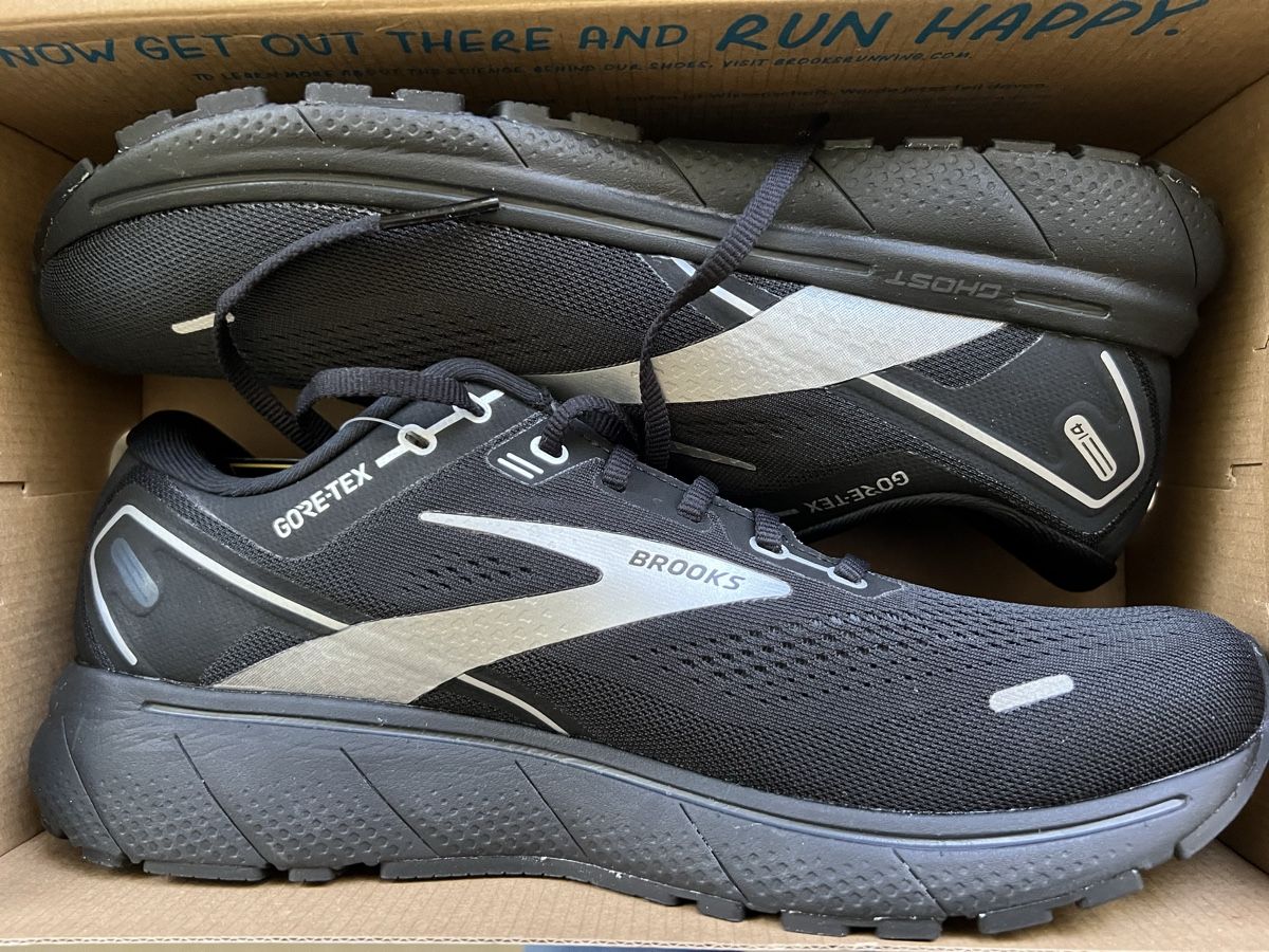 Scarpe da uomo: BROOKS Ghost 14 GTX Black/Black/Ebony – Nuovo e nell'imballaggio originale da Basel venduto da La.Bonne.affaire