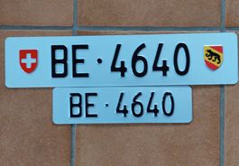 Nummernschild (Autokennzeichen) Kanton Bern BE 4640