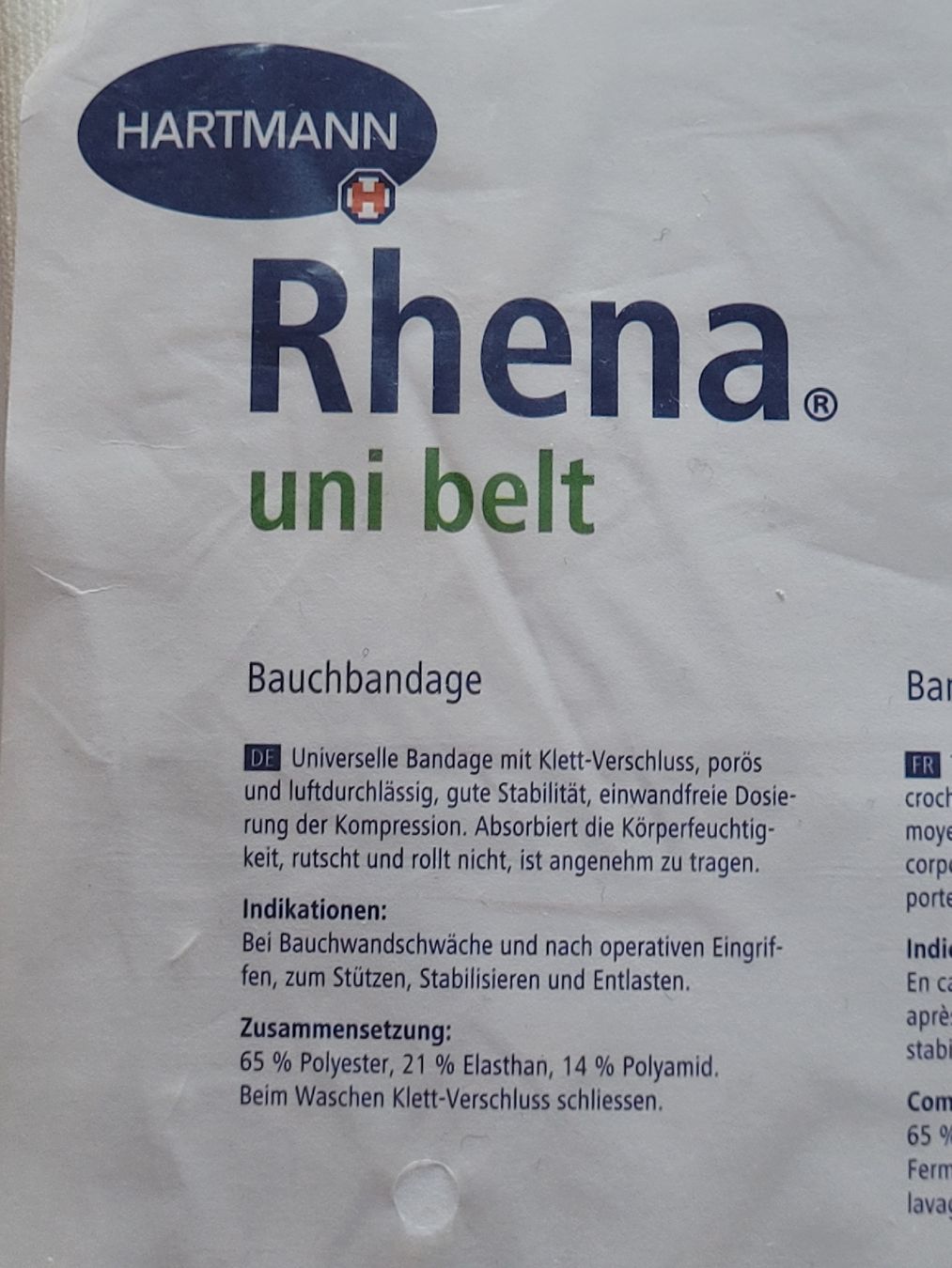 Gürtel: Rhena Bauchbandage, Bauchgurt, Gr. 2 – Neu und originalverpackt aus Zürich von Engiadinabassa 3