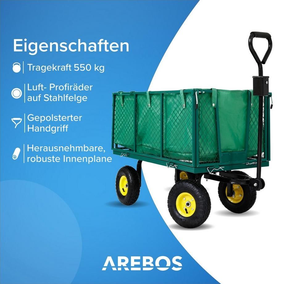 Carrelli di trasporto: Bollerwagen Transportwagen Gartenwagen – Nuovo (secondo la descrizione) da Nebikon venduto da warendiscount 3
