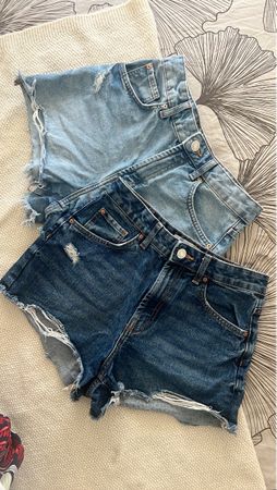 Shorts en jean taille haute 38