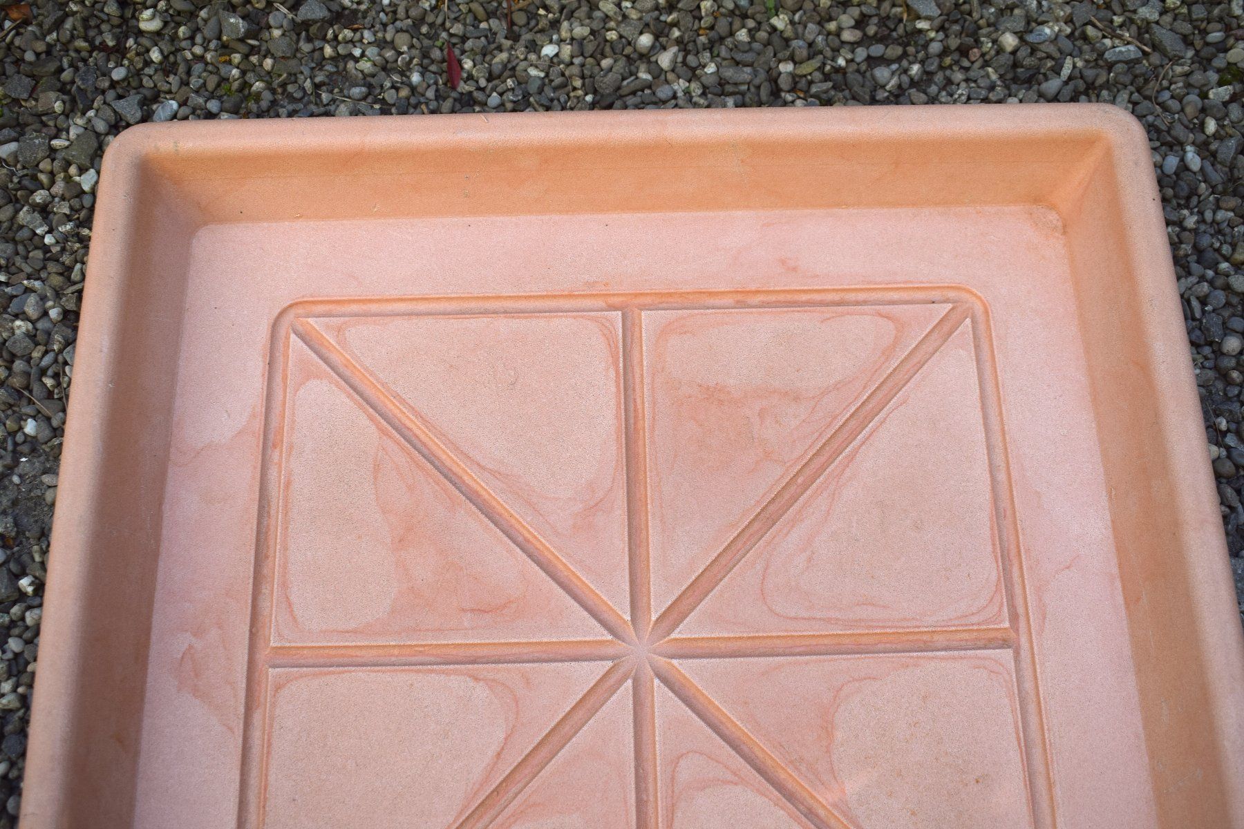 Vasi per fiori: Grosser eckiger Untersetzer Quadrat QUADRO Millerighe gross – Usato da Dulliken venduto da ichwettichhett 3