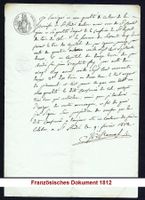 Dokument Napoleonische Zeit 1812
