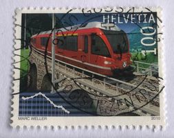 Nr.1350 mit Stempel 2010 100 jahre Berninalinie Sondermarken