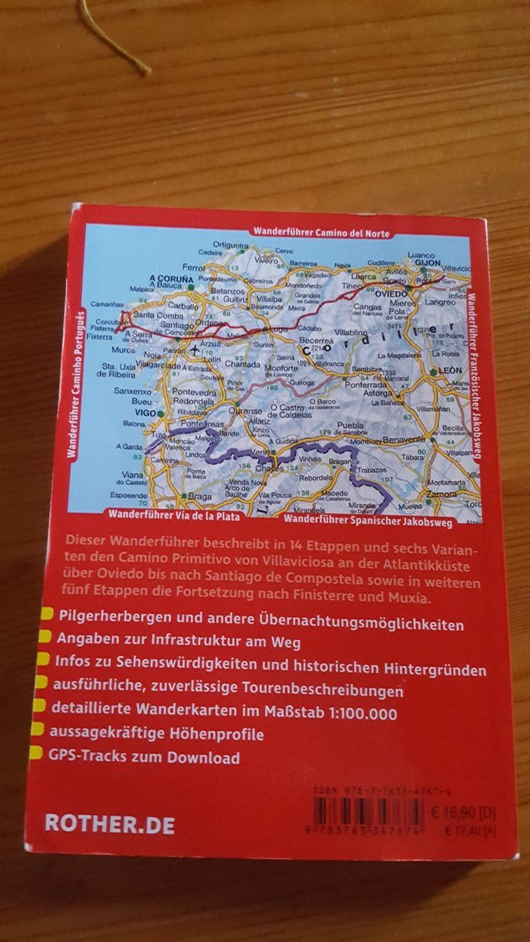 Libri: Rother Wanderführer Camino primitivo – Usato da Matten b.Interlaken venduto da Zambala1 1