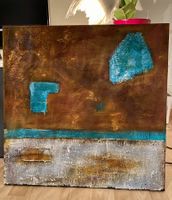 le Monde de vie, Akryl Gemälde, avec fileter I'or, 60x60 cm