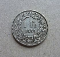 Schweiz ++ 1.- Franken 1880, gute Erhaltung