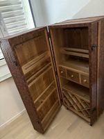 Schöner Vintage Bar Schrank Truhe Lederoptik Getränkewagen