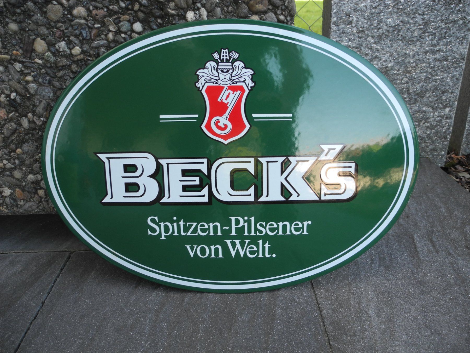 Insegne: BECK`S BIER EMAILSCHILD – Usato da Reinach AG venduto da Huckleberrysix