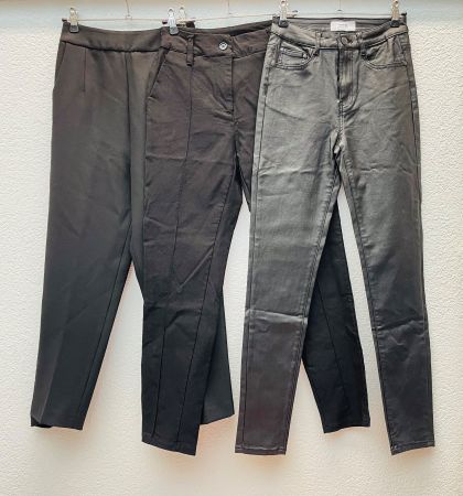 3 Hosen, Büro-Look, Schwarz/Grau