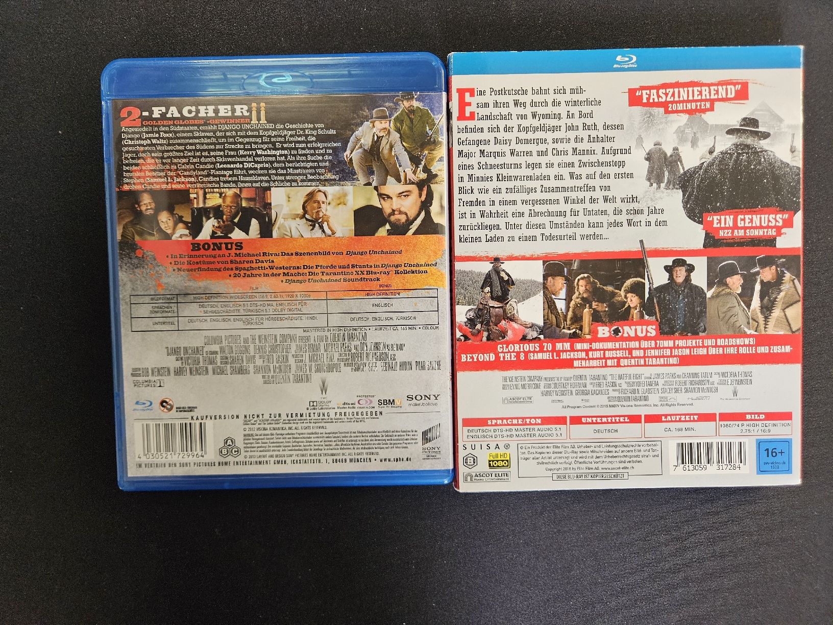 Tutti i DVDs: Tarantino Blu-ray Double Feature: Django, Hateful – Usato da Lenzburg venduto da fischerus 1