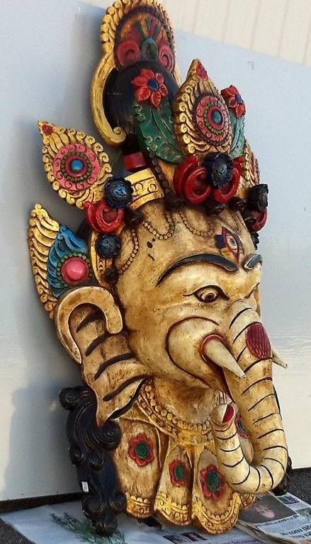 Skulpturen & Statuen: Maschera in legno di SRI GANESH – Neu (gemäss Beschreibung) aus Caslano von bri_5jft 2