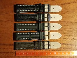 5 x 20mm Bracelet de montre en cuir