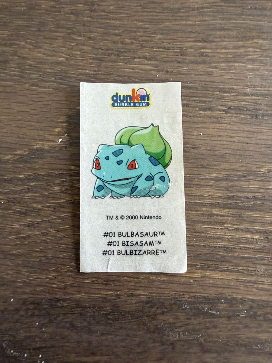 Pokémon Carte collezionabili: Pokemon Dunkin Bubble Gum Bulbasaur  – Usato da Binz venduto da leo_bzh5