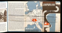 Faltprospekt The Electric SIMPLON LINE + Map of the SIMPLON