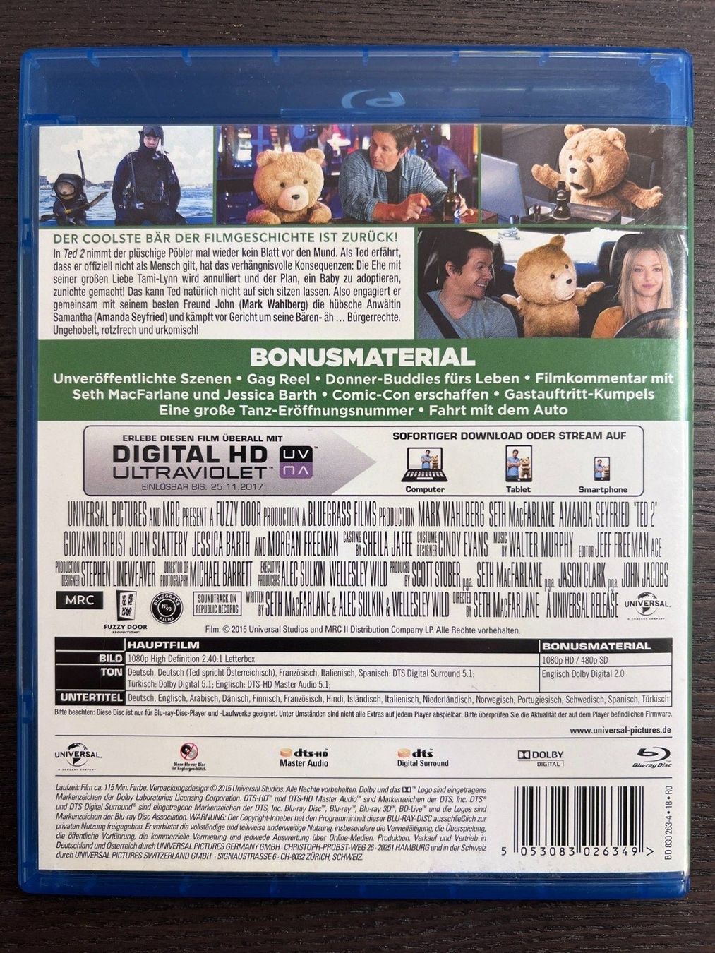 Tutti i DVDs: Ted 2 – Usato da Zürich venduto da Blu-ray_ZH 1