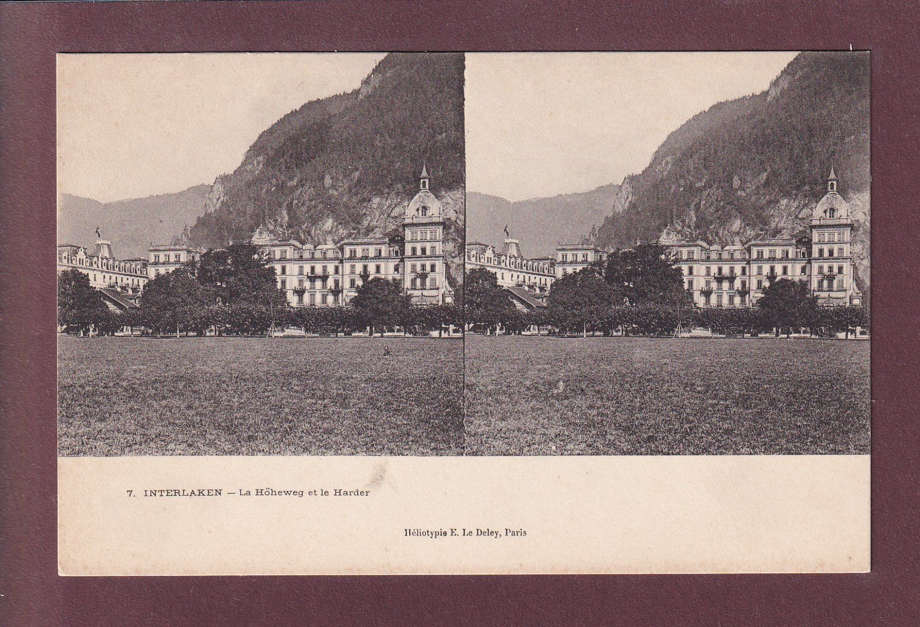 Cartes postales: INTERLAKEN - Carte stereo - Höheweg - Harder – D'occasion à Pully par nicecards