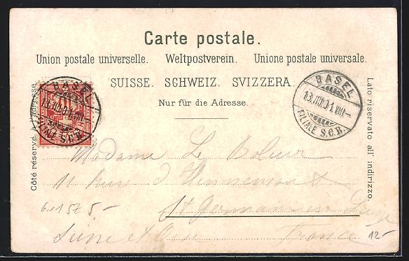 Cartoline postali: Gersau, Teilansicht mit Kirche und Gersa – Usato da Berlin venduto da bartko-reher 1