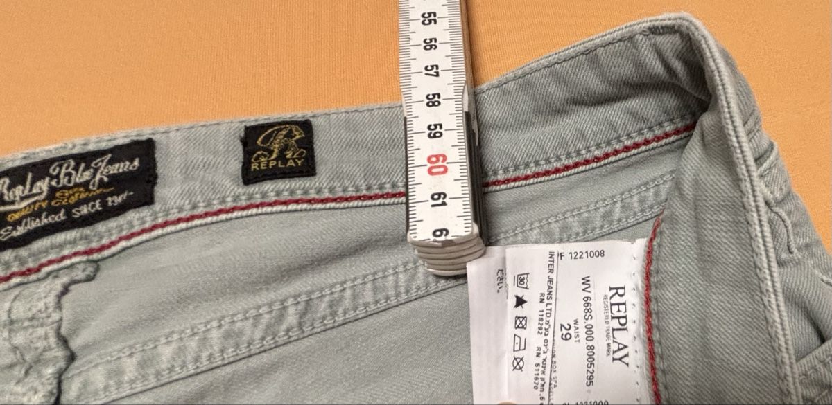 Replay Jeans: Replay 3/4 Jeans, hell grau-grün, Grösse 29 – Usato da Zollikerberg venduto da Jvac2 4