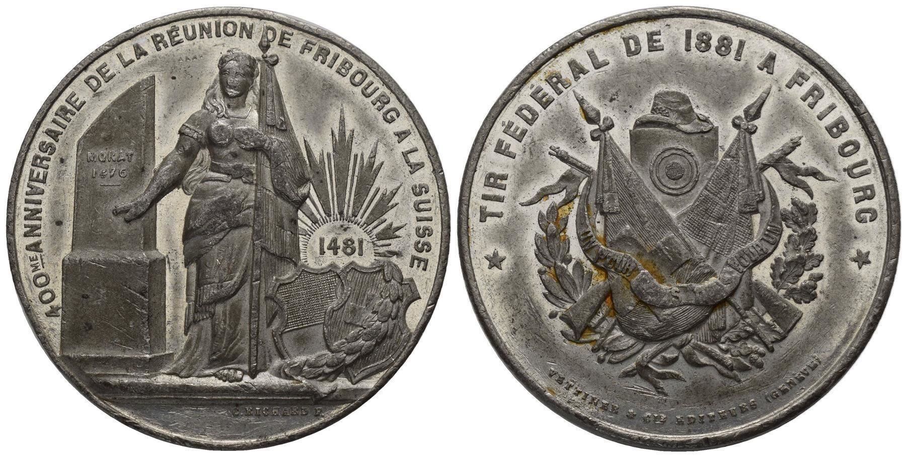 Tutti le monete: Freiburg 1881 , R:414  /271 – Usato da Trimbach venduto da Solothurn1