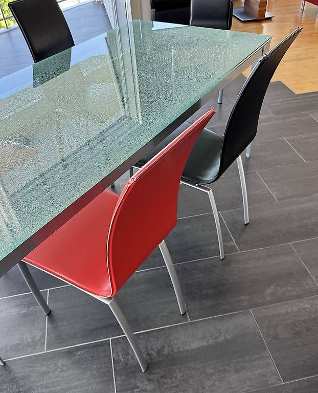 Sedie: Stühle Leder mit Metallgestell Esszimmer  – Usato da Port venduto da Predbull 3
