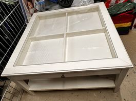 IKEA LIATORP Couchtisch weiss mit Glasplatte
