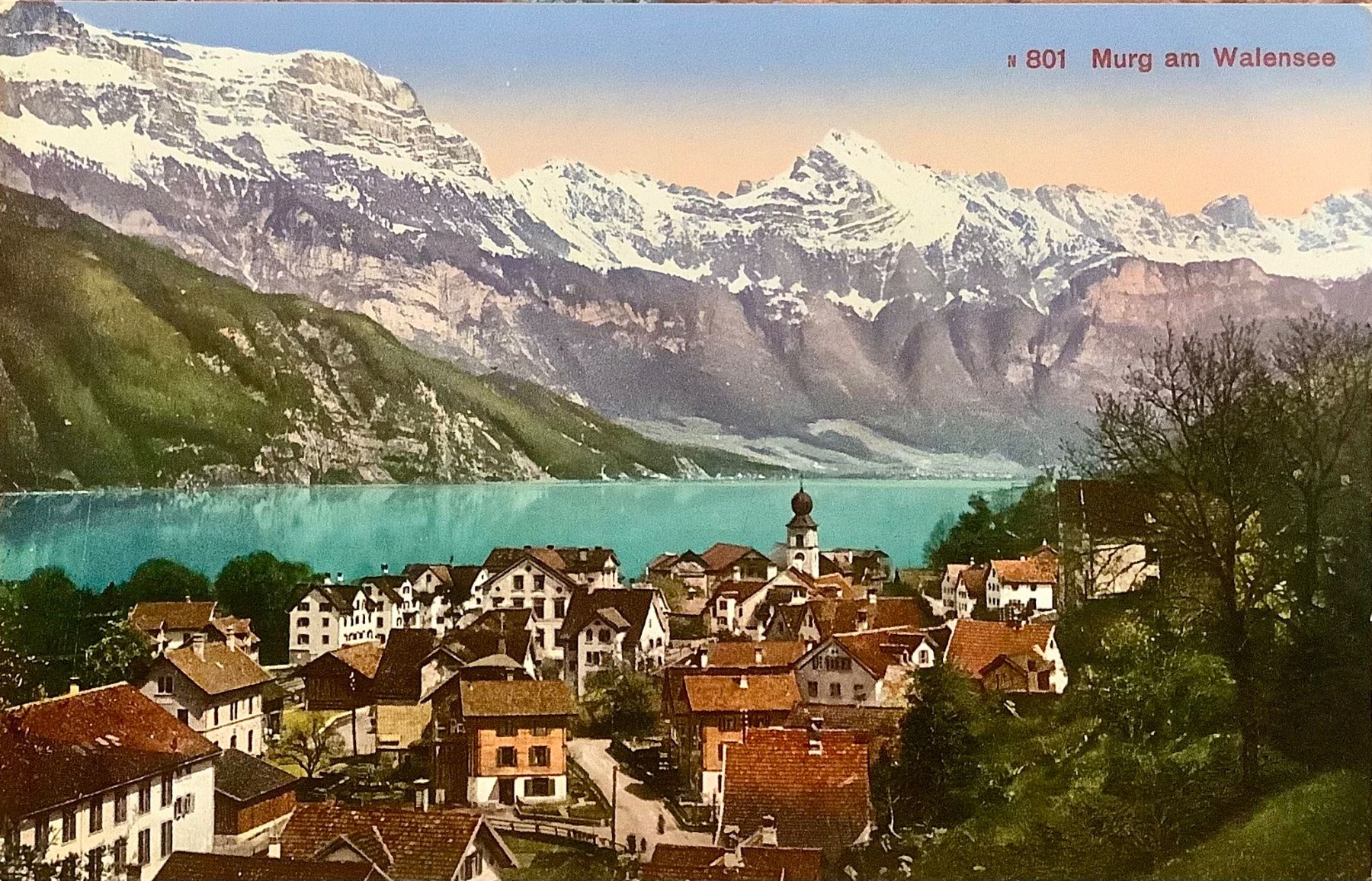 Cartoline postali: MURG am Walensee - Dorfansicht – Usato da Root venduto da ENGLAND-TREASURES 1