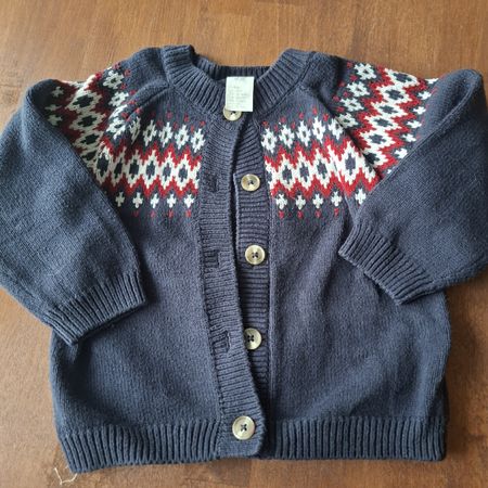 H&M Strickjacke, Grösse 86, Winter, Norwegermuster, Top!