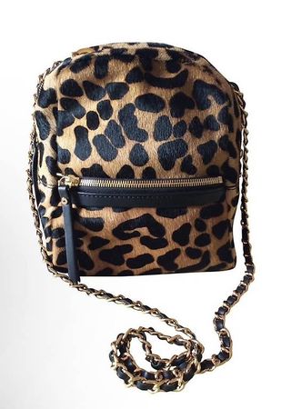 Sac sac-à-dos cuir poulain léopard Gianni Chiarini