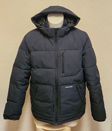JACK & JONES Herren Winterjacke Steppjacke mit Kapuze Dunkel