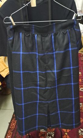 Jupe à carreaux bleue et noire taille M/38