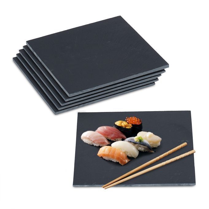 Piatti di portata: Schieferplatte quadratisch 6er Set – Nuovo e nell'imballaggio originale da Bülach venduto da StoreInShopOutlet