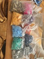 Grosses Domino Set bunt sortiert in Beuteln gebraucht