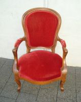antiker Voltaire Sessel, Nussbaumholz