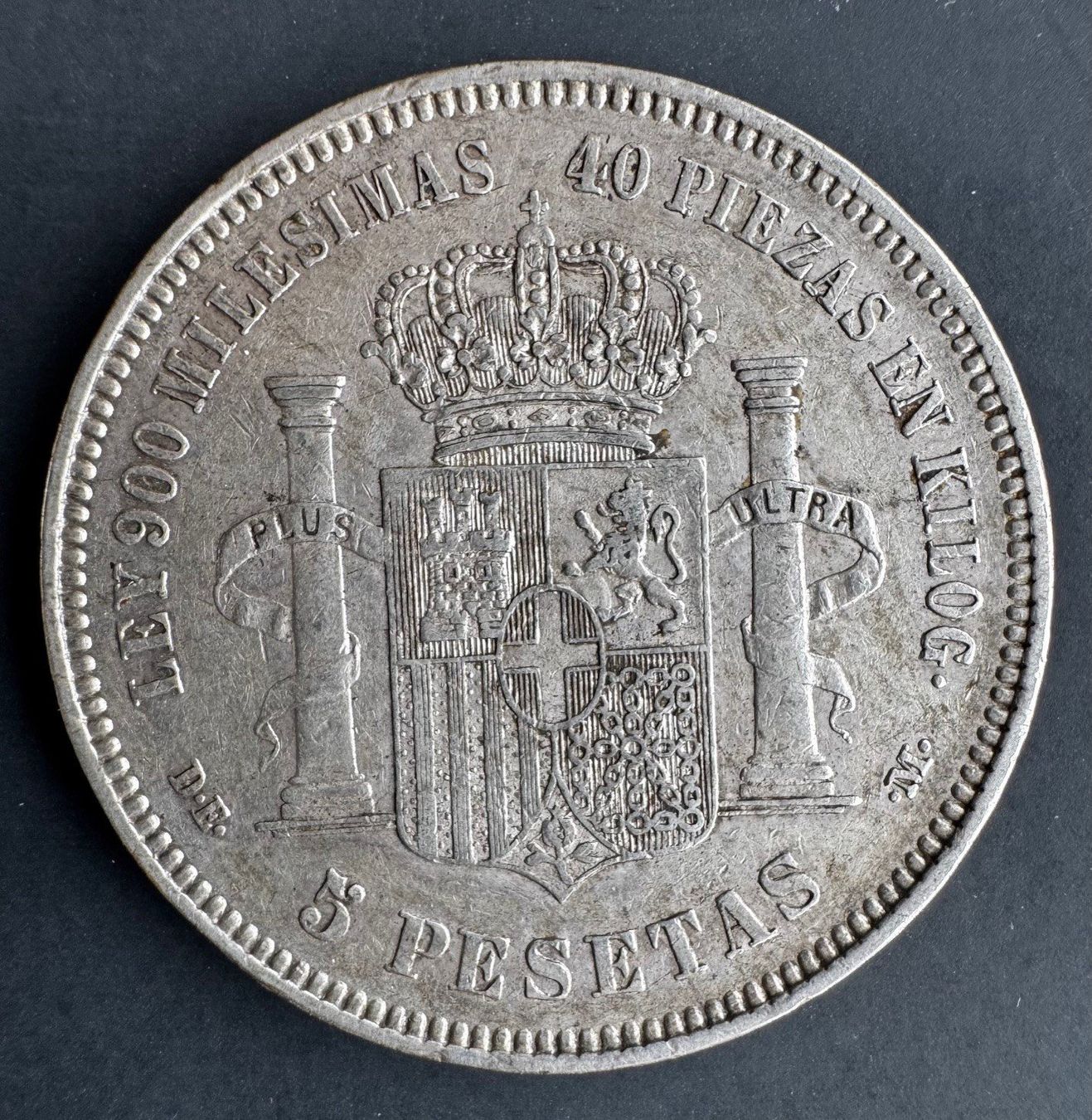 Tutti le monete: Spanien - 5 Pesetas 1871 (18-74) – Usato da Meilen venduto da coins4sale 1