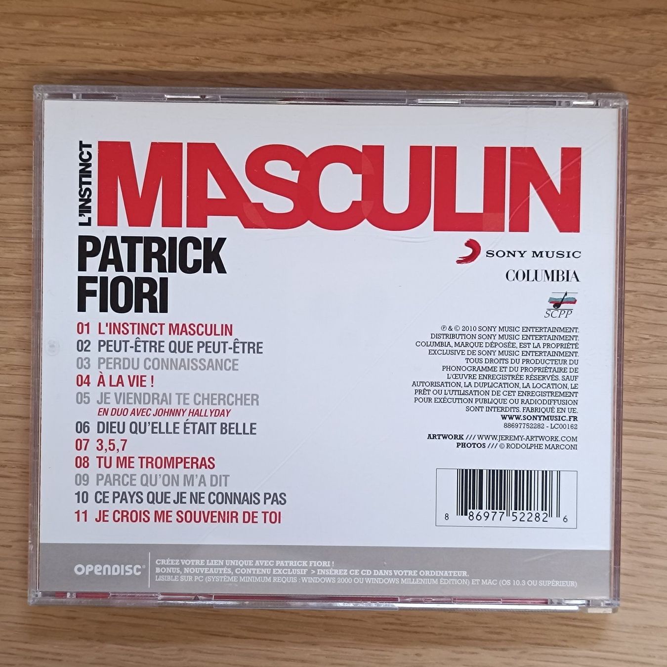 CD: Patrick Fiori - Masculin (CD) F15 – Usato da Sessa venduto da fraenklishop 1
