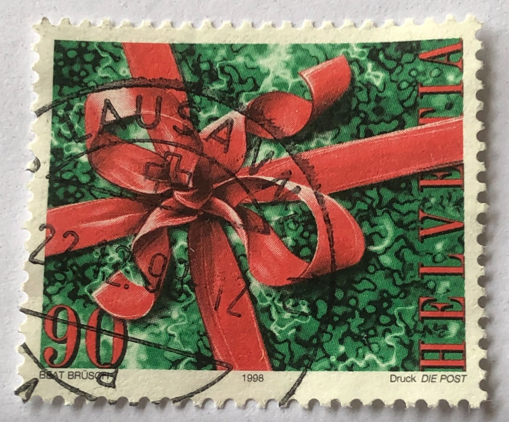 Tutti i francobolli: Nr.962 Weihnachtsmakke GESTEMPELT 1998    – Usato da Aarau venduto da Billa007