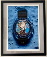 DEATH NYC Pop Art „Moonswatch&Manga“, Limited x/100 + cadre