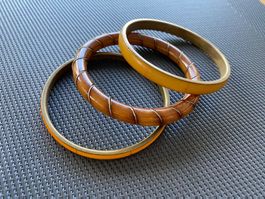 Armreif Armband Set goldig orange Vintage Hippie Ibiza