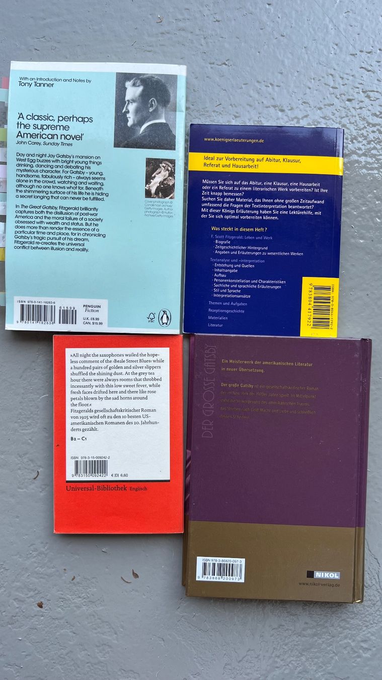 Bücher: The Great Gatsby – Gebraucht aus Ebmatingen von lwe_x6h5 1