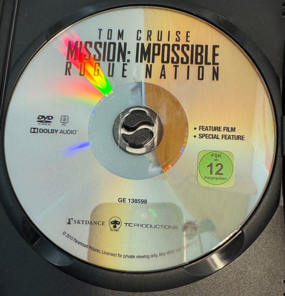 Alle DVDs: DVD MISSION IMPOSSIBLE - ROGUE NATION - TOM CRUISE – Gebraucht aus Wisen von gigisna 1