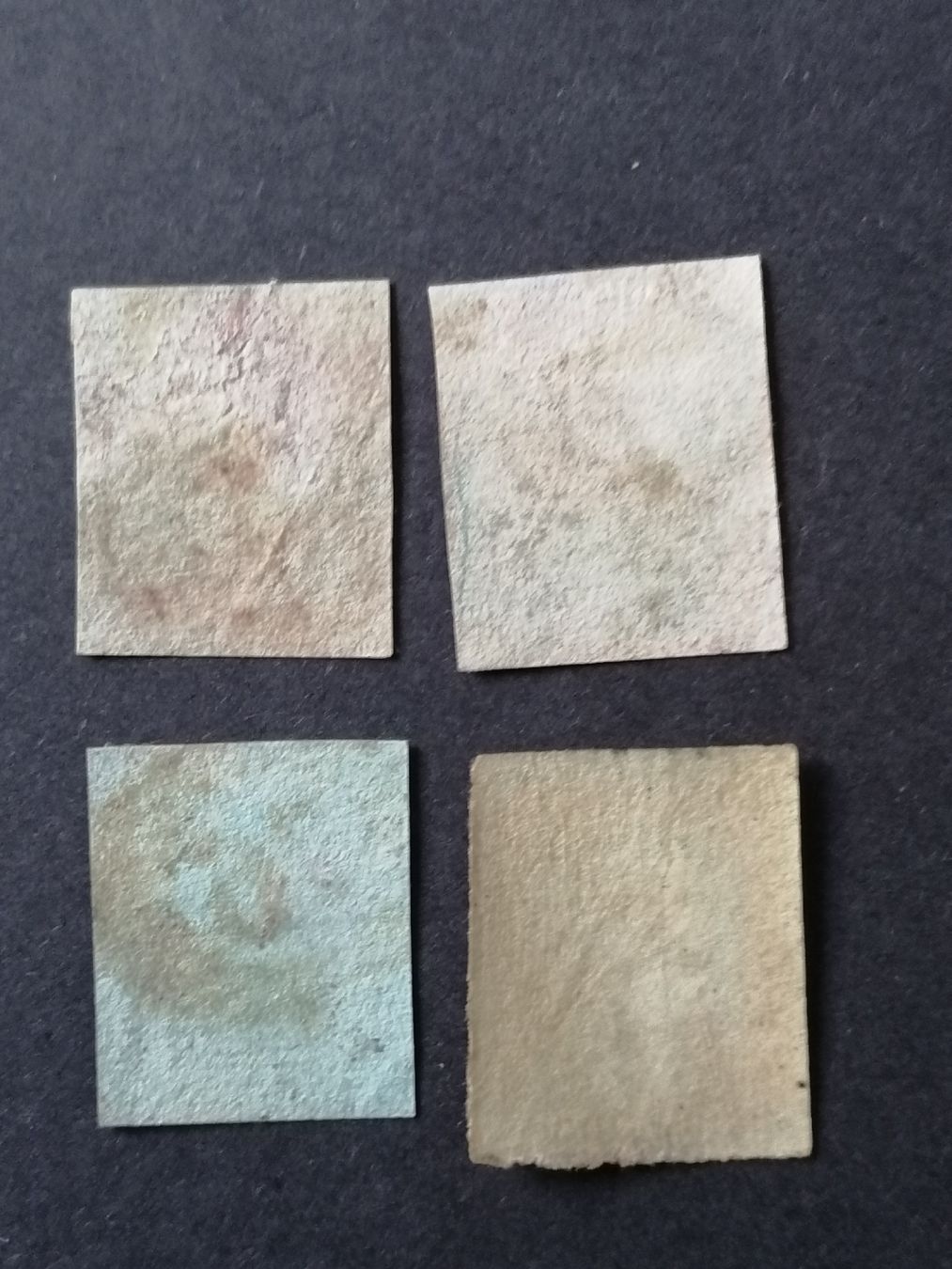 Alle Briefmarken: 4mal One Penny red 1841  – Gebraucht aus Happerswil von tschergi 1