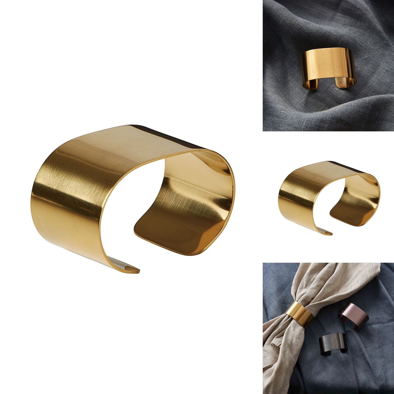 Altro in Decorazioni & Accessori: Serviettenring RAW gold 4er Set – Nuovo e nell'imballaggio originale da Wettingen venduto da kochshop