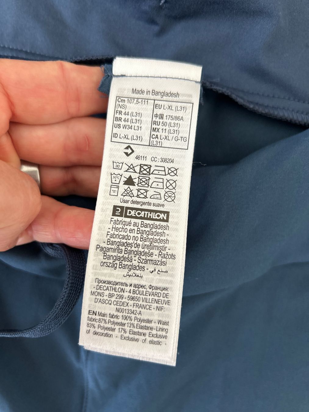 Decathlon Pantalons: Leichte Wanderhose von Quechua, Grösse 44, blau – Neuf (Voir description) à Erlinsbach SO par hallon480 2