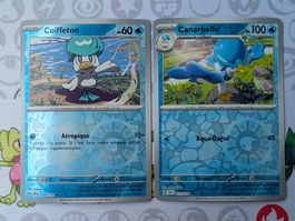 Lot 2 cartes Pokémon FR Coiffeton/Canarbello reverse SSP