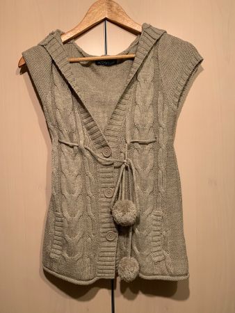 Strickweste mit Kapuze Damen, Grösse M